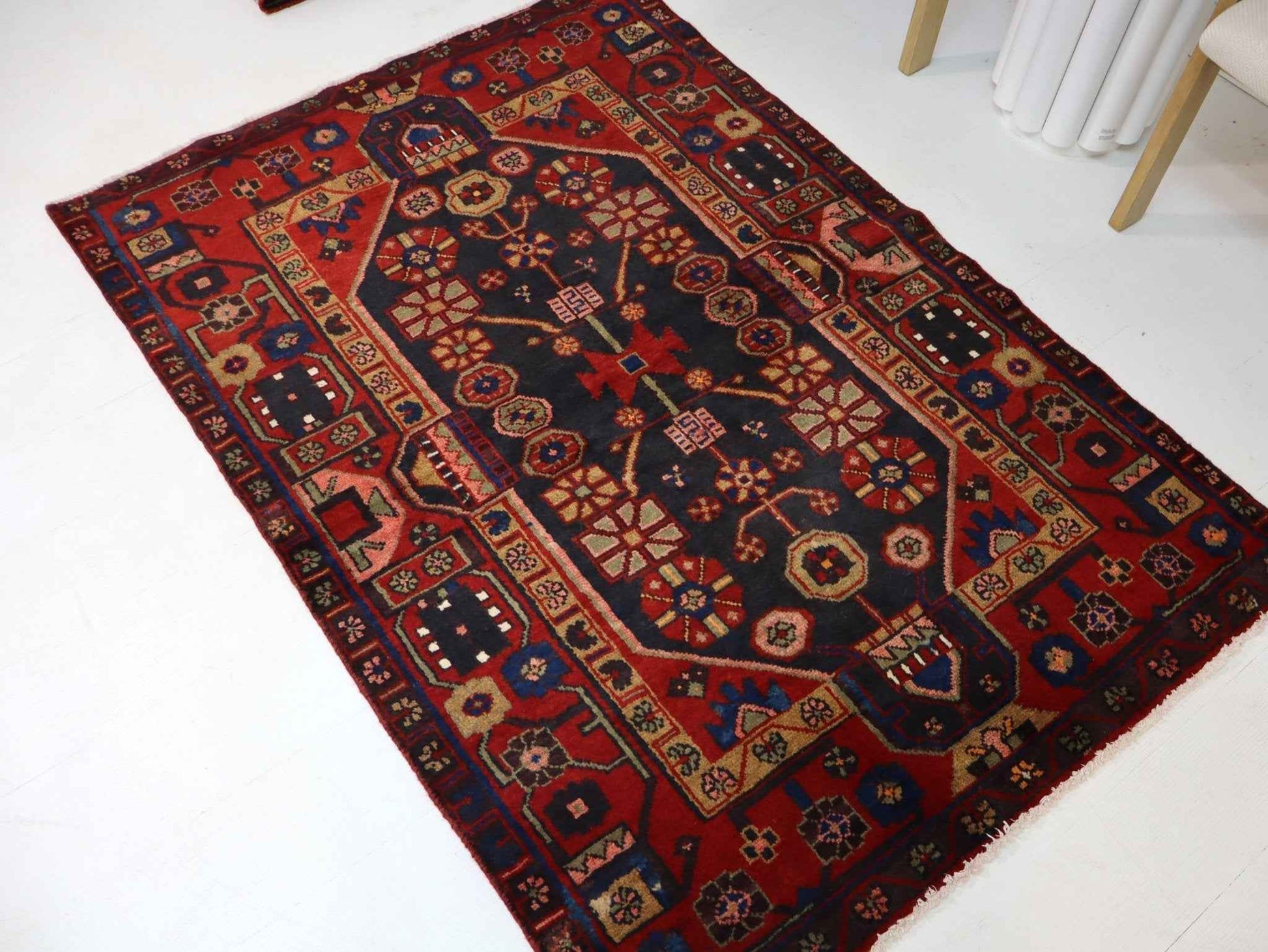 Persian Hamadan Rug | 3' 9” x 5' 3"
