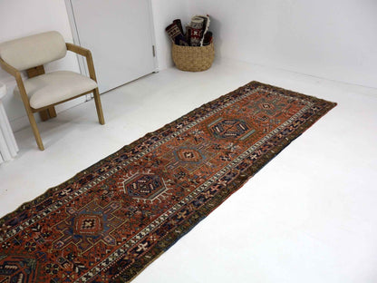 Persian Karaja Runner Rug | 3' 4" x 11' 10"