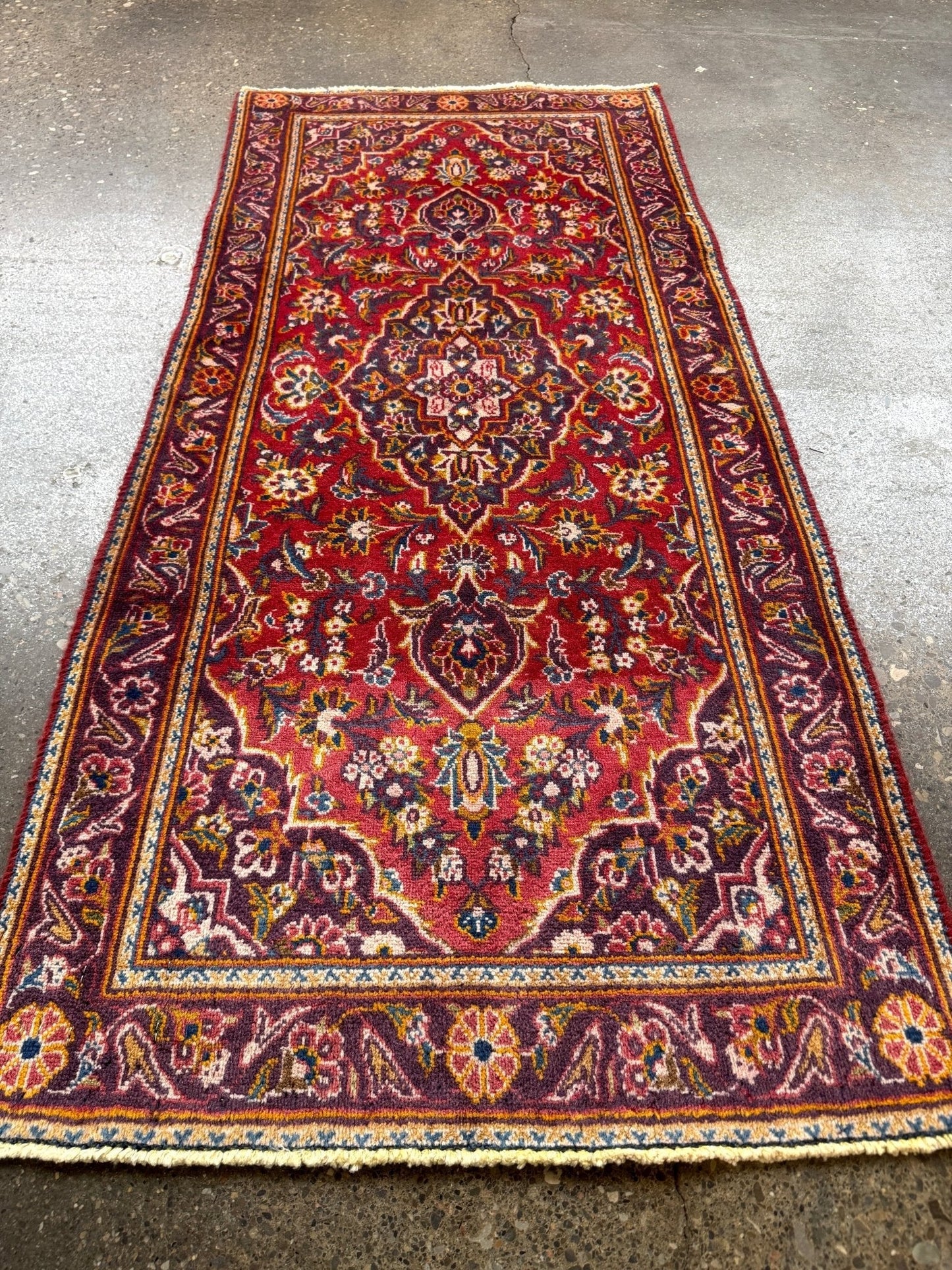 On Hold - Persian Kashan Rug | 2' 1" x 4' 8"