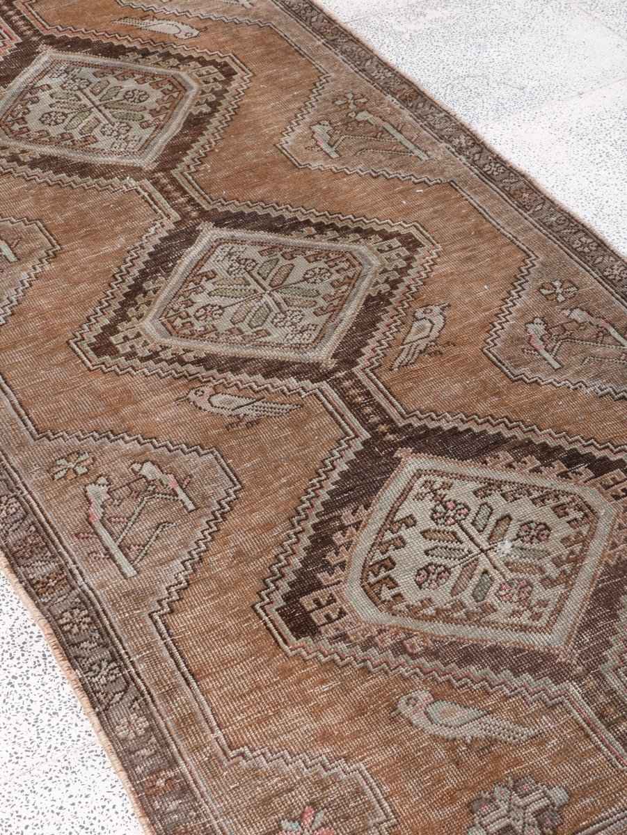 Persian Meshkin Runner Rug | 3' 3” x 8' 9"
