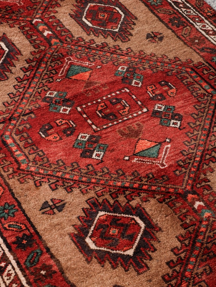 Persian Meshkin Runner Rug | 3' 6” x 13' 4"