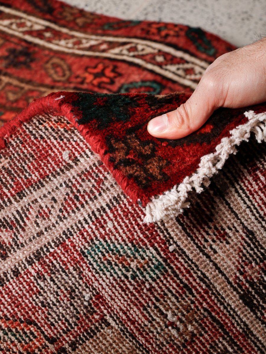 Persian Meshkin Runner Rug | 3' 6” x 13' 4"