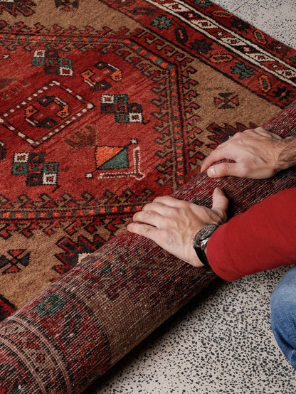 Persian Meshkin Runner Rug | 3' 6” x 13' 4"