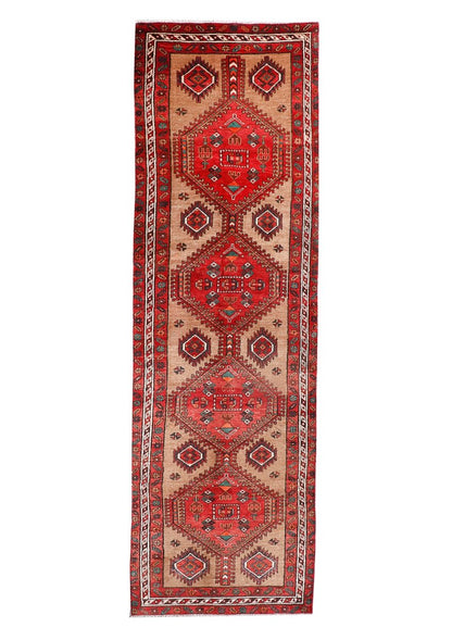 Persian Meshkin Runner Rug | 3' 6” x 13' 4"