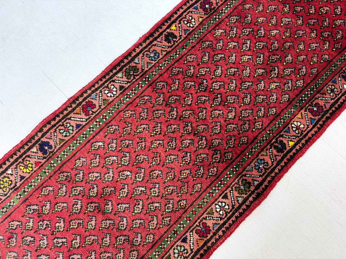 Persian Mir-Boteh Runner Rug | 2' 1” x 9' 5"