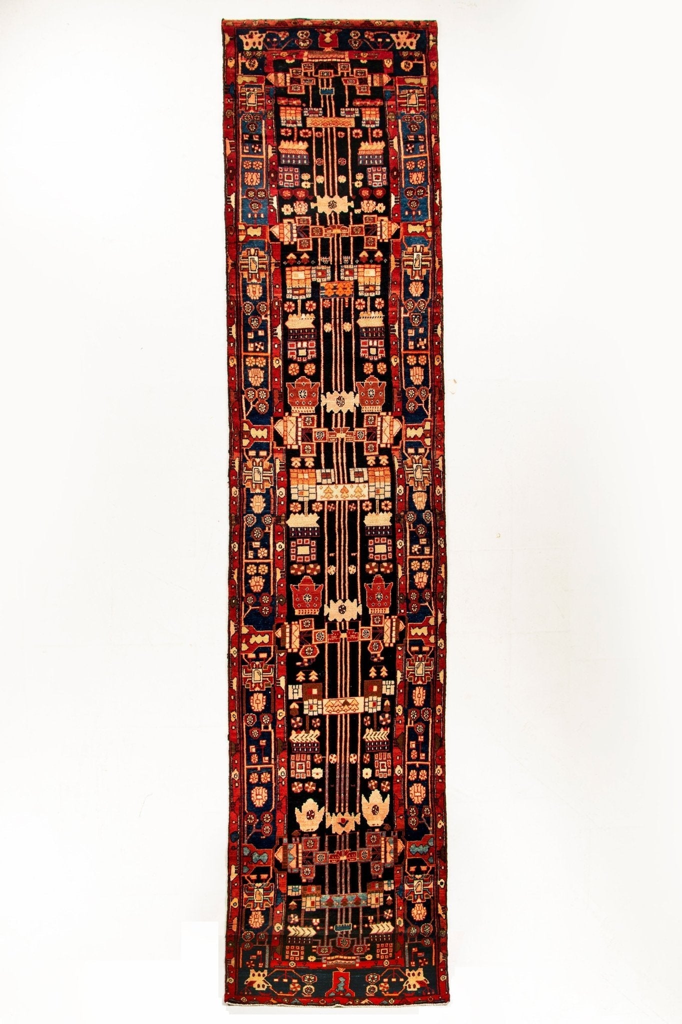 Persian Nahavand Runner Rug | 3' 8" x 16' 1"