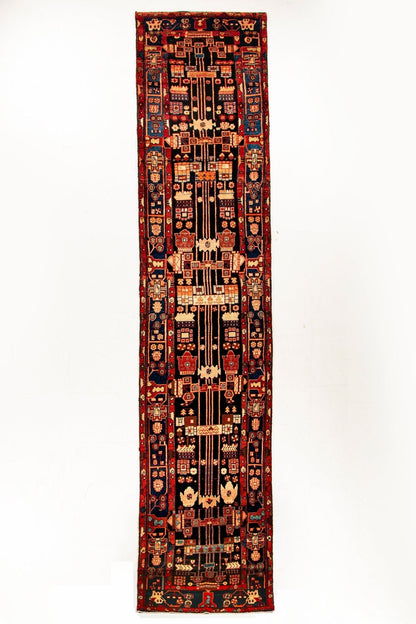 Persian Nahavand Runner Rug | 3' 8" x 16' 1"