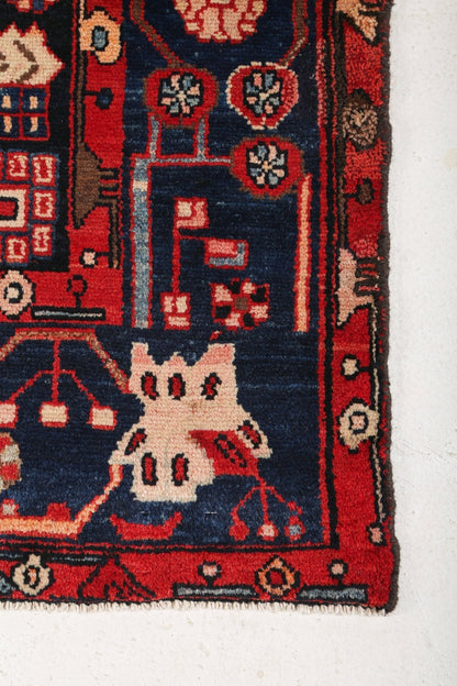 Persian Nahavand Runner Rug | 3' 8" x 16' 1"