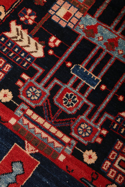 Persian Nahavand Runner Rug | 3' 8" x 16' 1"