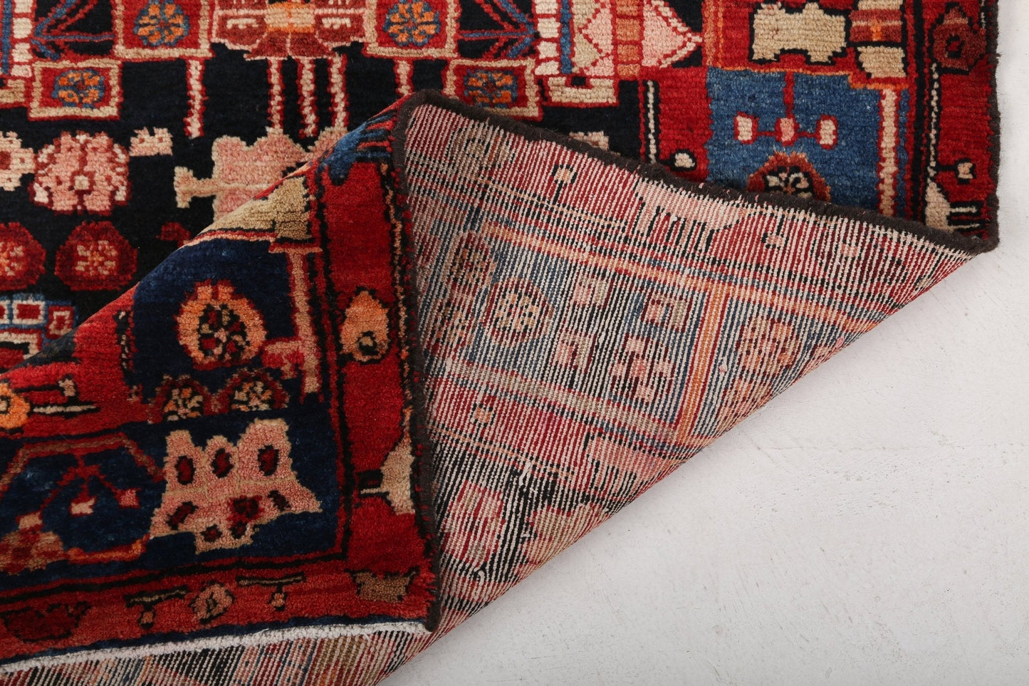 Persian Nahavand Runner Rug | 3' 8" x 16' 1"
