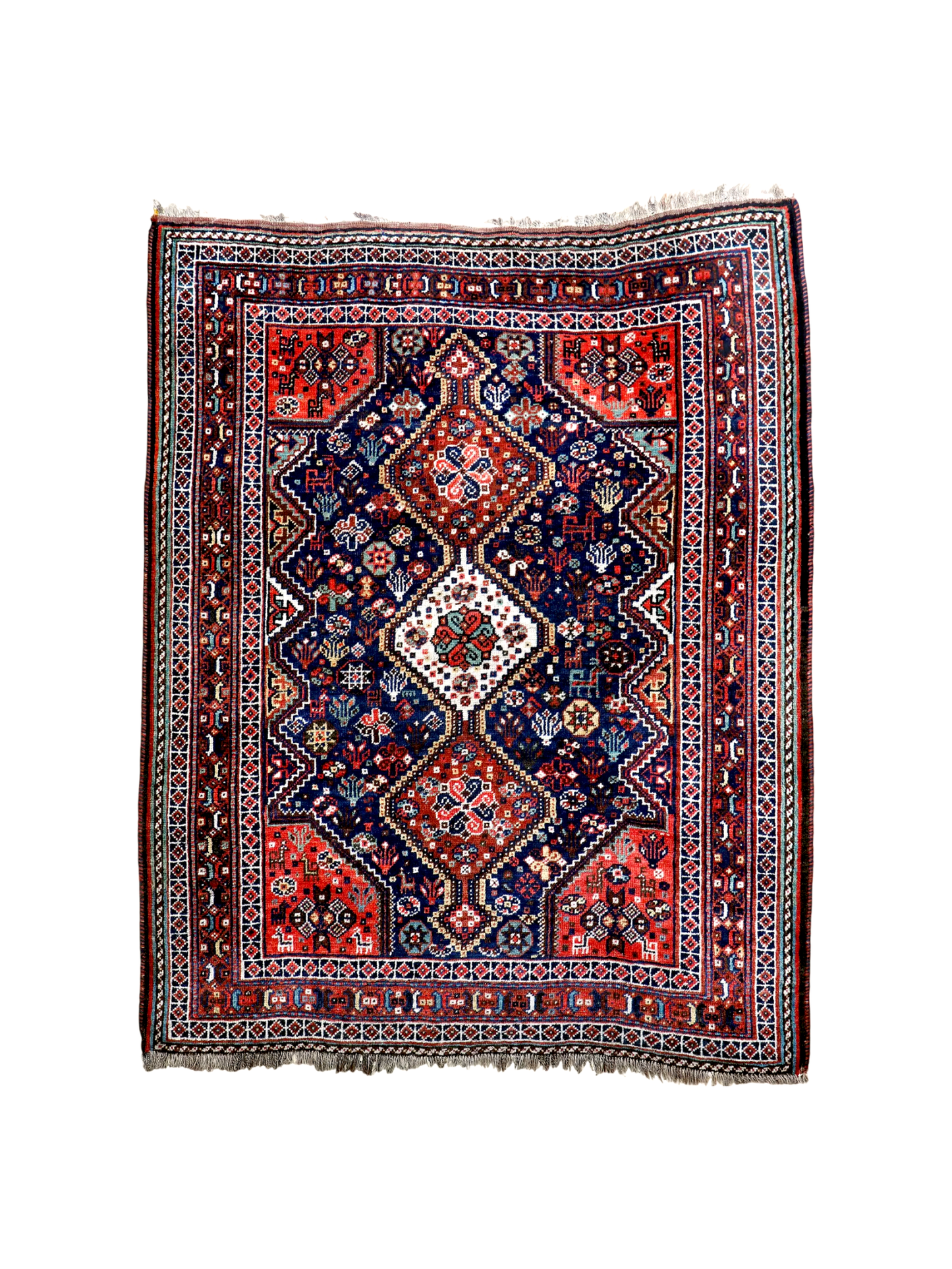 Persian Qashqai Rug | 4' x 5' 1"