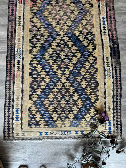 Persian Qazvin Kilim Runner |  3' 3" x 8' 11"