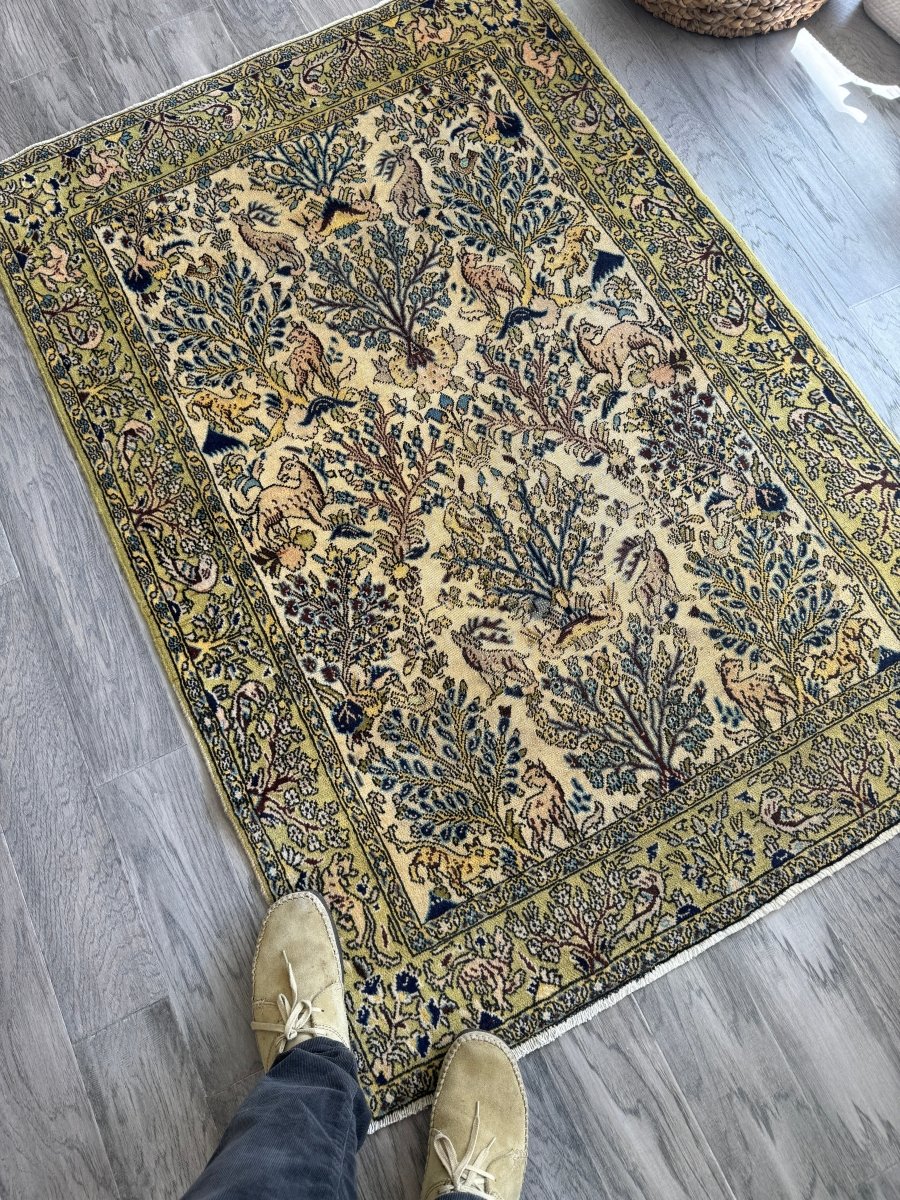 Persian Qom Rug | 3' 6" x 5' 1"
