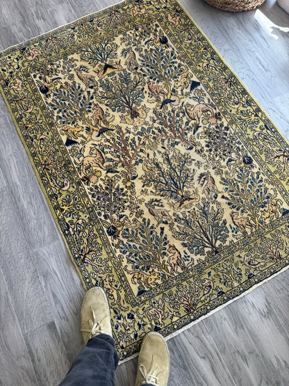Persian Qom Rug | 3' 6" x 5' 1"
