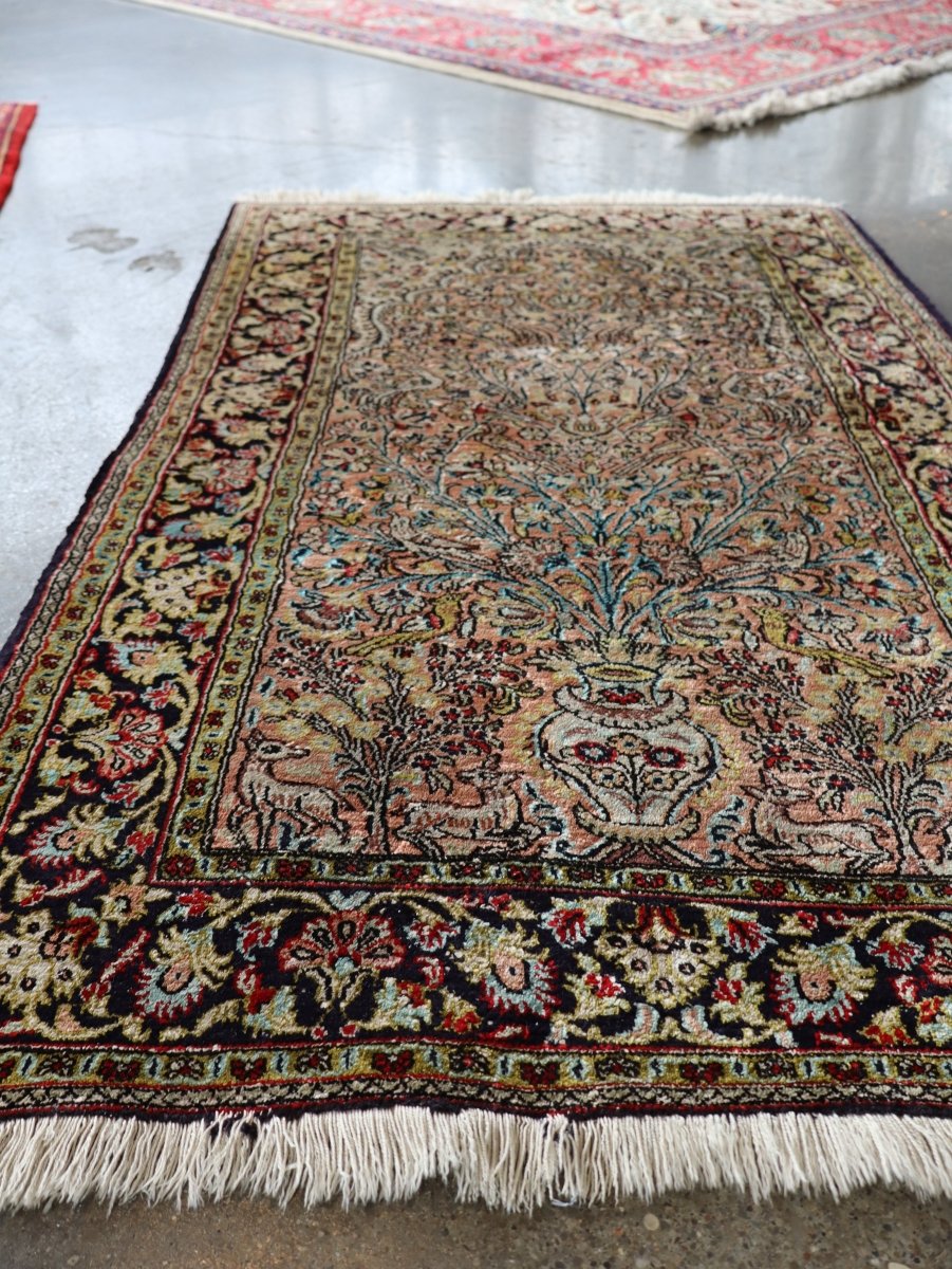 On Hold - Persian Qum Pure Silk Rug | 2' 7" x 4' 3"