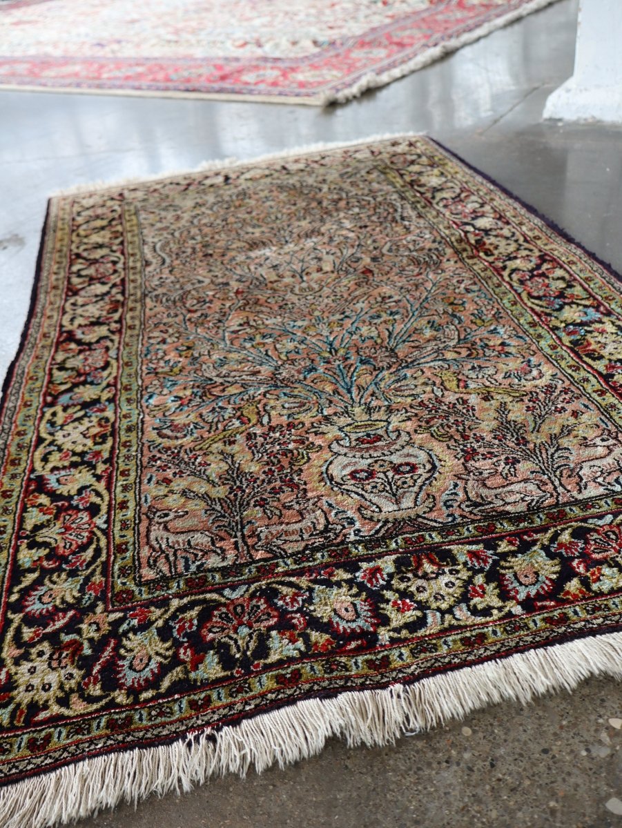 On Hold - Persian Qum Pure Silk Rug | 2' 7" x 4' 3"