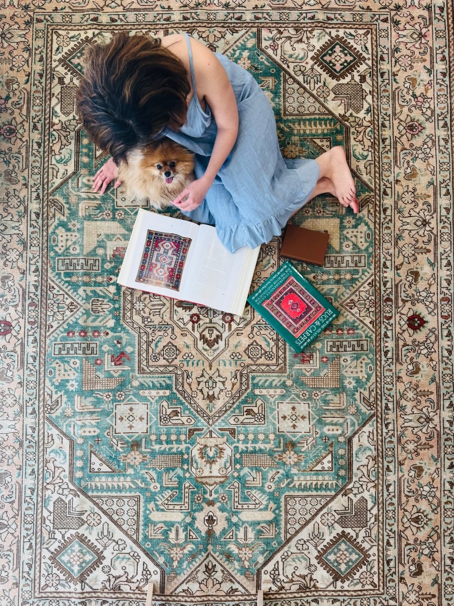 Persian Tabriz Heriz Rug | 6' 6" x 9' 6"