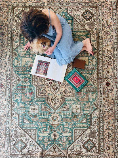 Persian Tabriz Heriz Rug | 6' 6" x 9' 6"