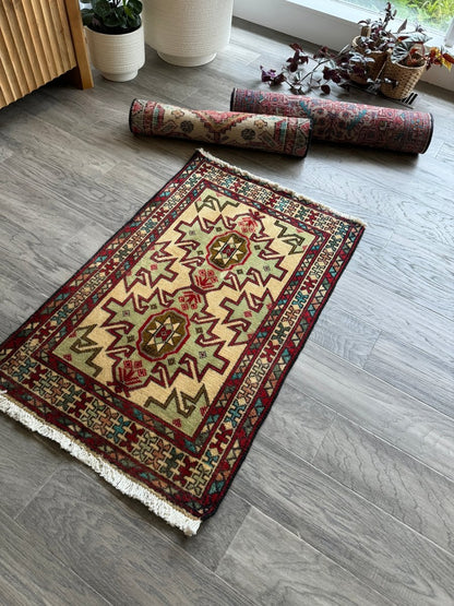 Persian Turkomana Rug | 1' 11" x 2' 11"