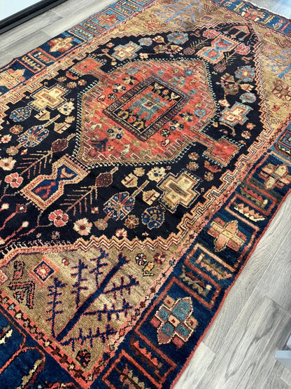 Persian Zanjan Rug | 4' x 6' 5"