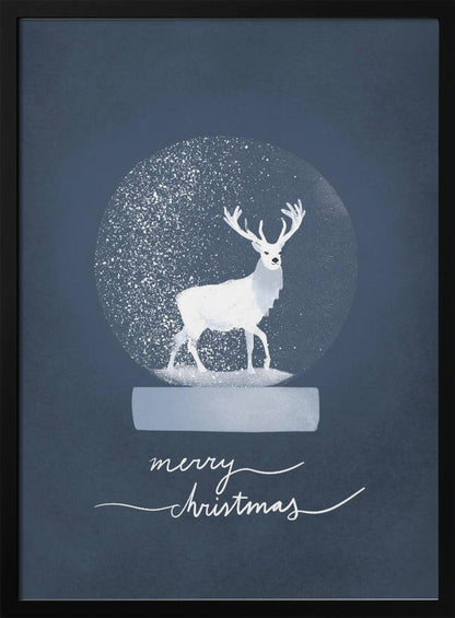 Wall Art Snowglobe Deer Canvas Print