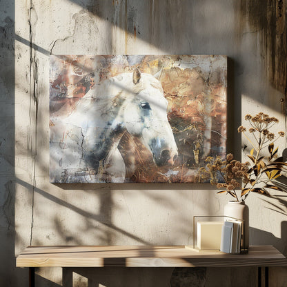 Wandbild Pferd Tier Vintage Kunst Illustration Wandkunst 05