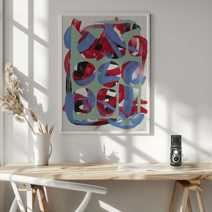 Wall art Dry directional strokes abstract 03