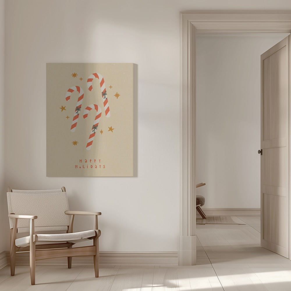 Wall art Candy Cane Canvas Print