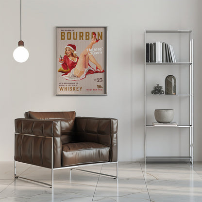 Wall art Babes of Bourbon Vol 25 Holiday Cheer Christmas Pinup