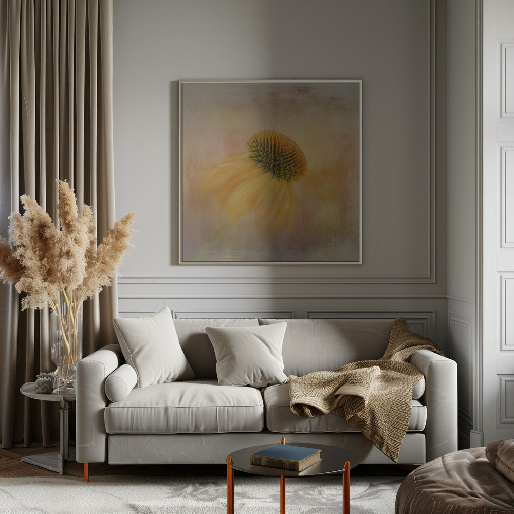 Wall Art Echinacea in Yellow