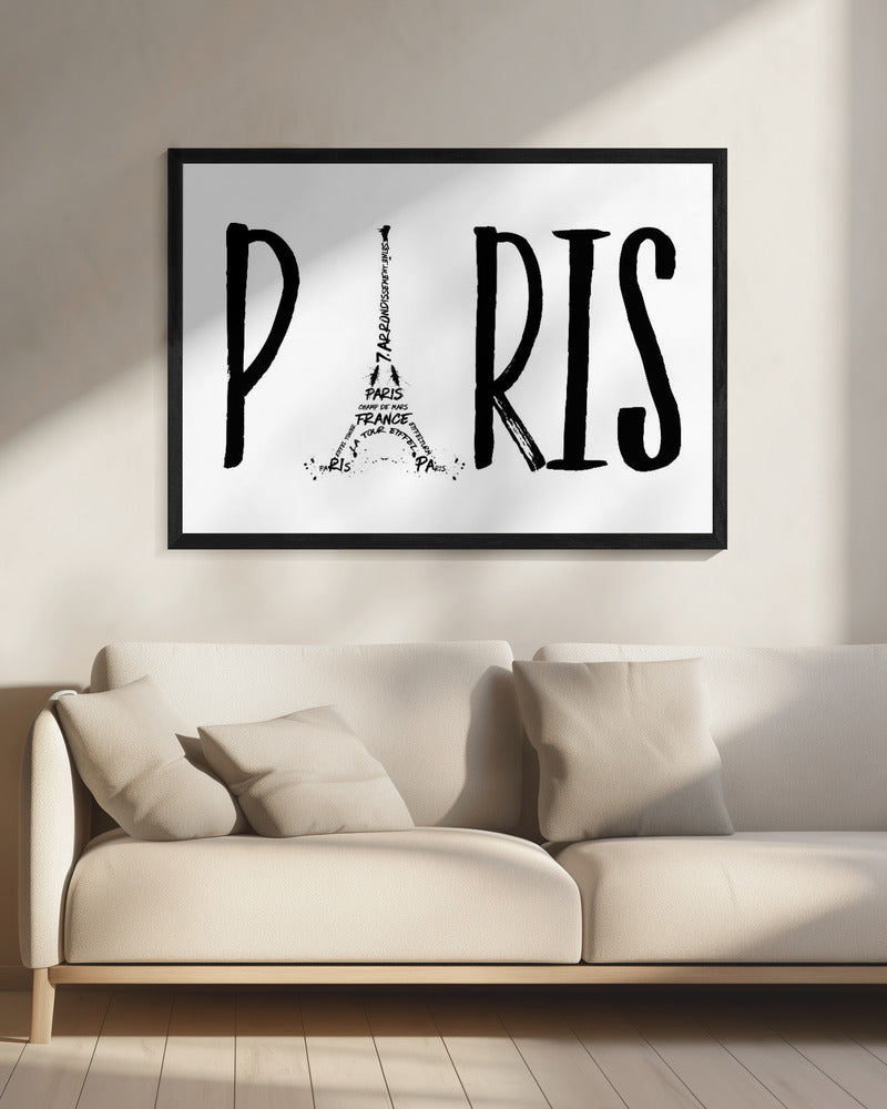 Wall art PARIS Typography