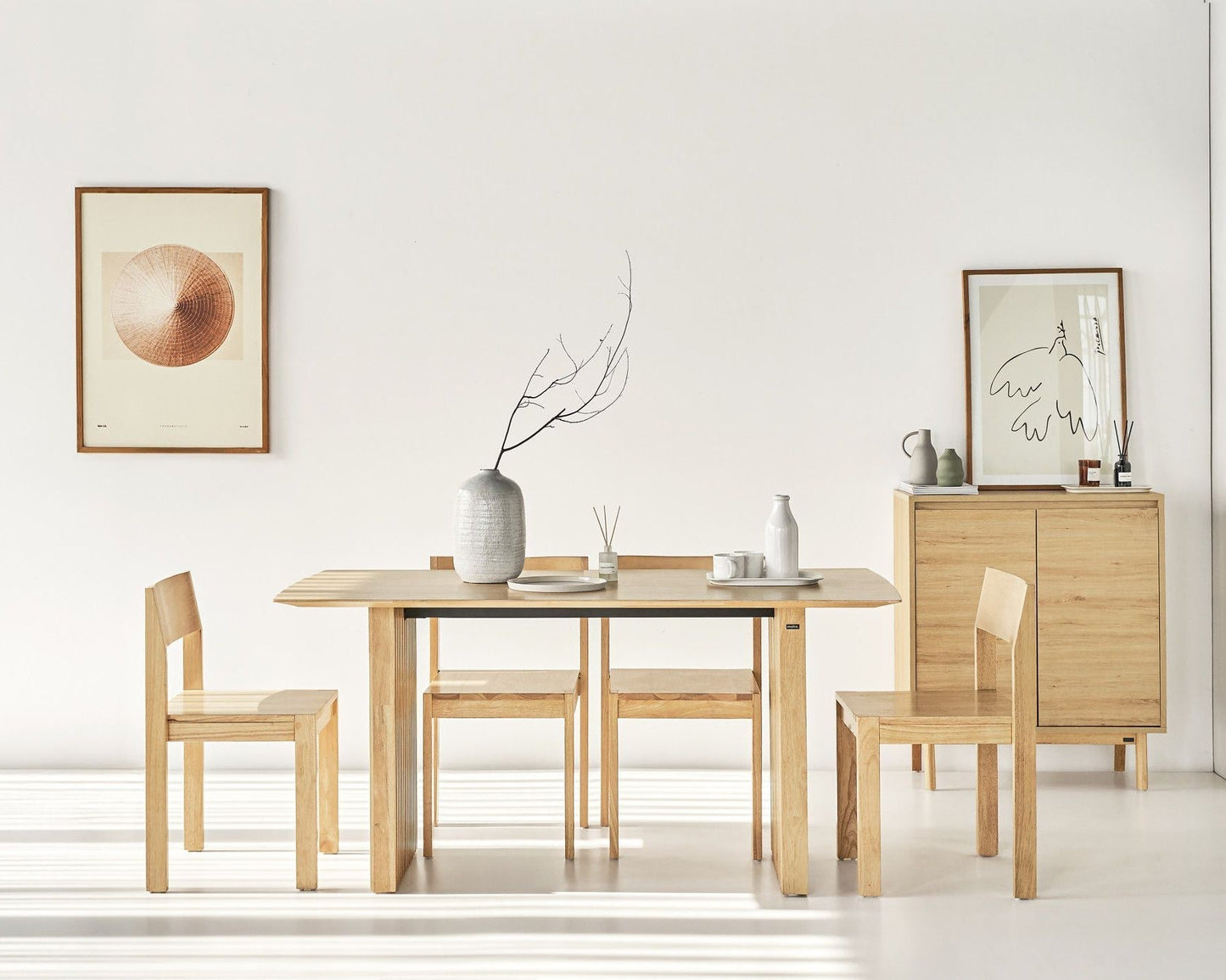 Plank Natural Oak Dining Set