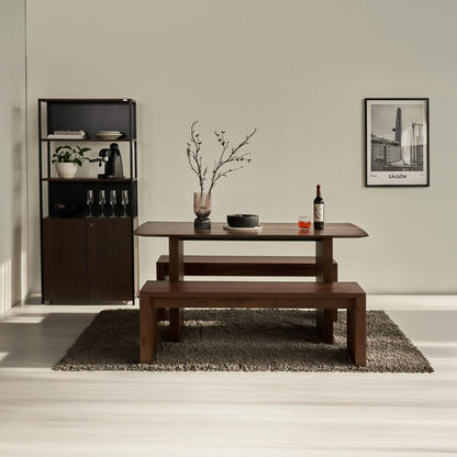 Plank Solid Wood Dining Bench