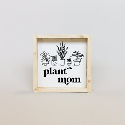 Plant Mom Wood Sign - AURABAGS SHOP