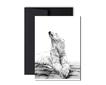 Polar Bear taking a sunbath Greeting Card