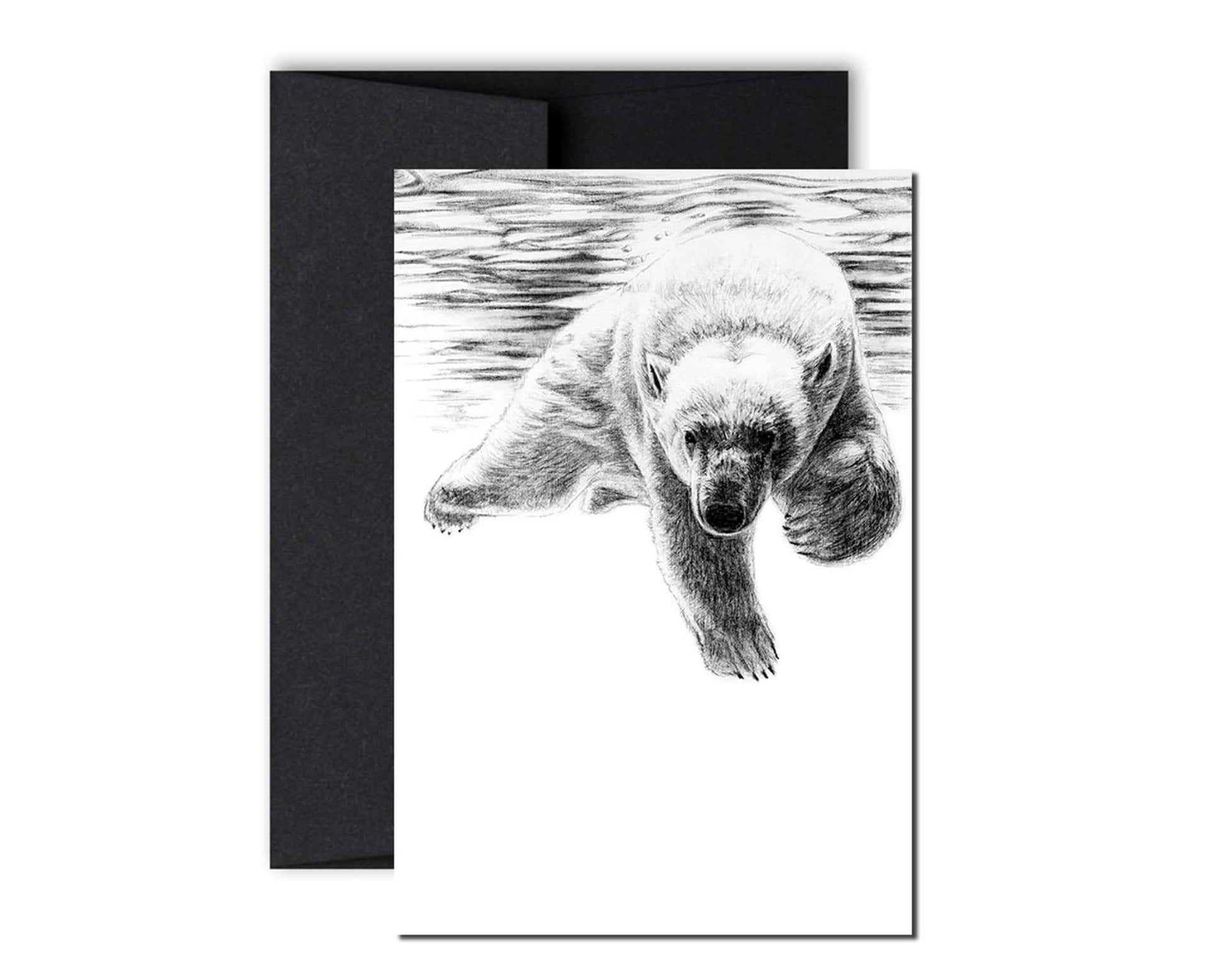 Polar Bear swimming Greeting Card