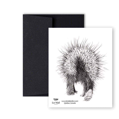 Porcupine front and back Greeting Card