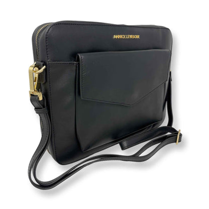 Sac de travail en cuir noir | Sofia