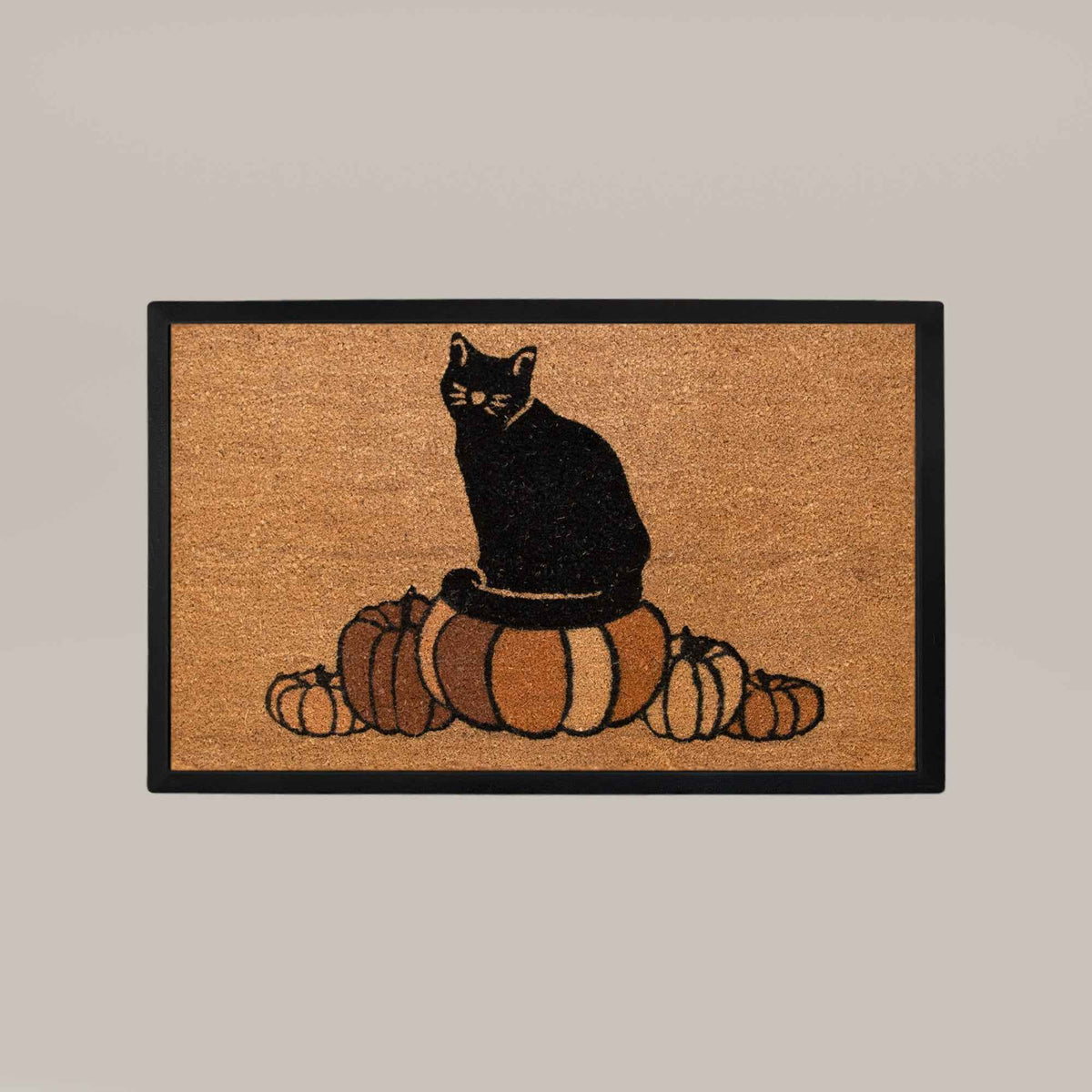 pumpkin+cat rectangular doormat set