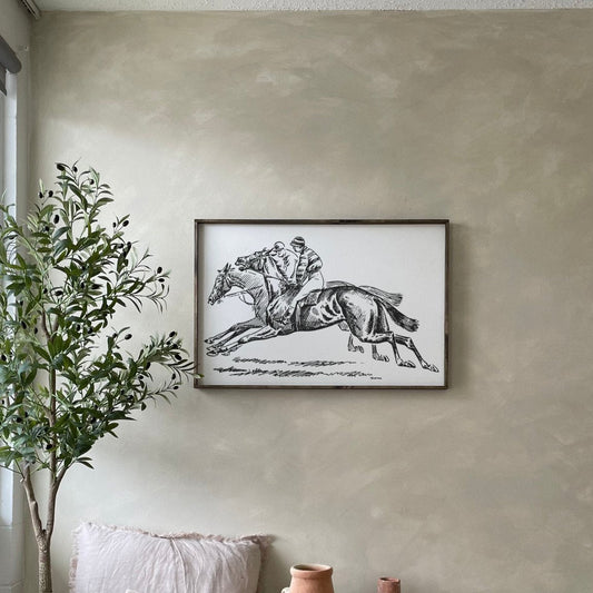 Racehorses Wood Sign - AURABAGS SHOP