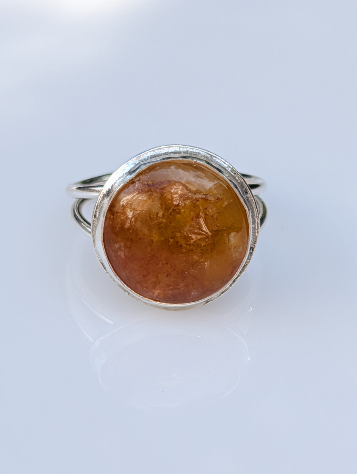 Forge — Yellow Healer Amethyst Ring in Sterling Silver, Size 8