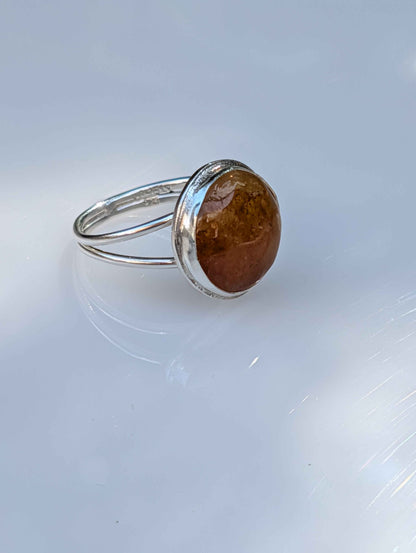 Forge Ring – Sterling Silver & Yellow Healer Amethyst sz 8
