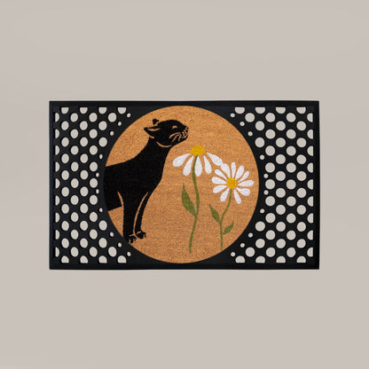 spring kitty round doormat set