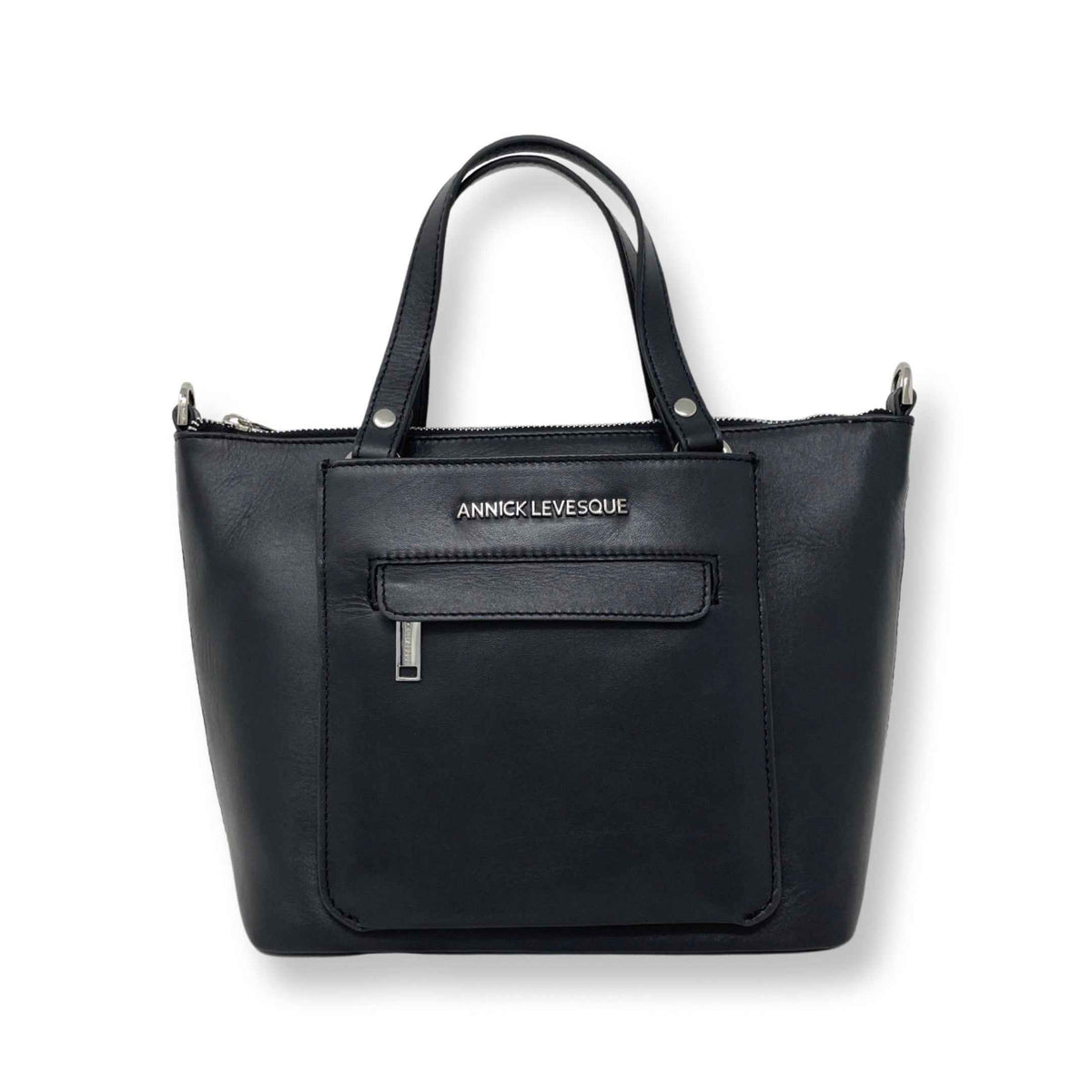 Sac à main en cuir noir | Lina