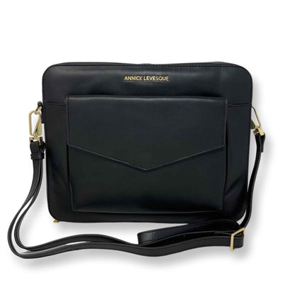 Sac de travail en cuir noir | Sofia