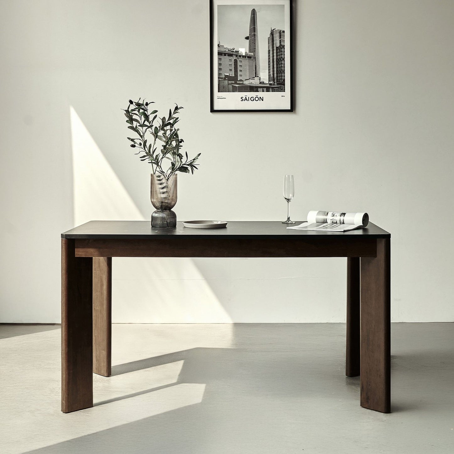 Scania Faux Marble Top Dining Table