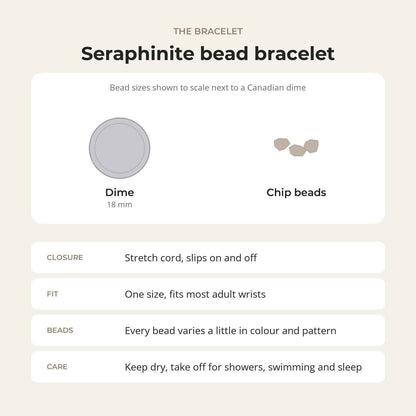 Seraphinite Chip Bead Bracelet