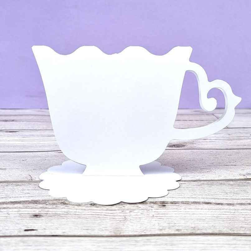 Luxury Shaped Card Blanks & Envelopes - Teacup