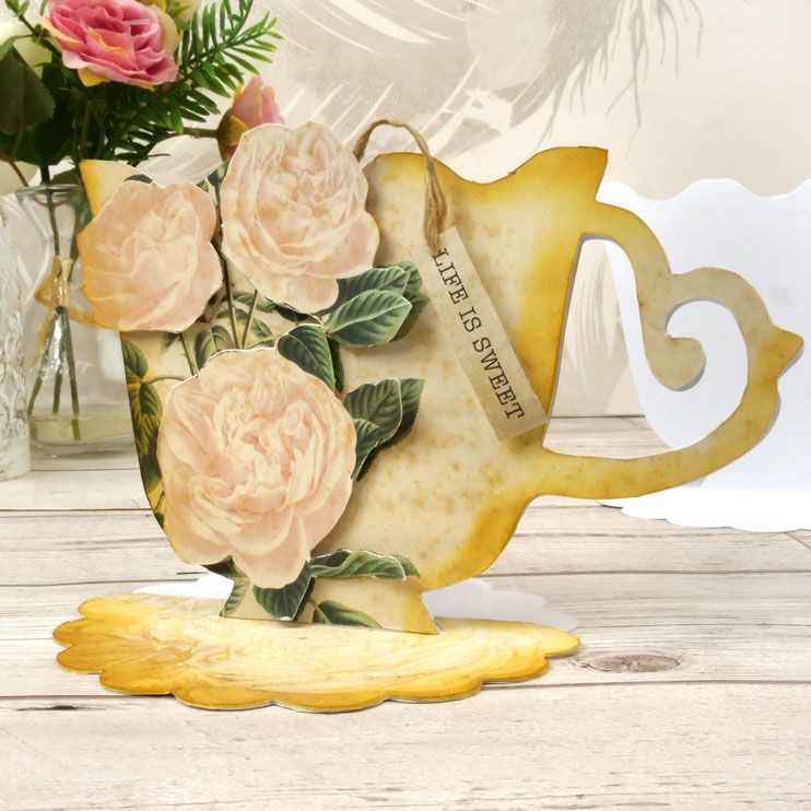 Luxury Shaped Card Blanks & Envelopes - Teacup