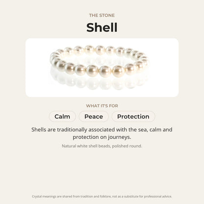 Shell Round Bracelet - 8mm